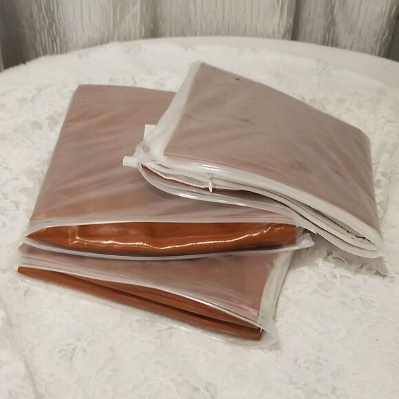 Pack Faux Leather + CANVAS Throw Pillow Covers, Soft Square Decorative Cushion 6 - Picture 13 of 14